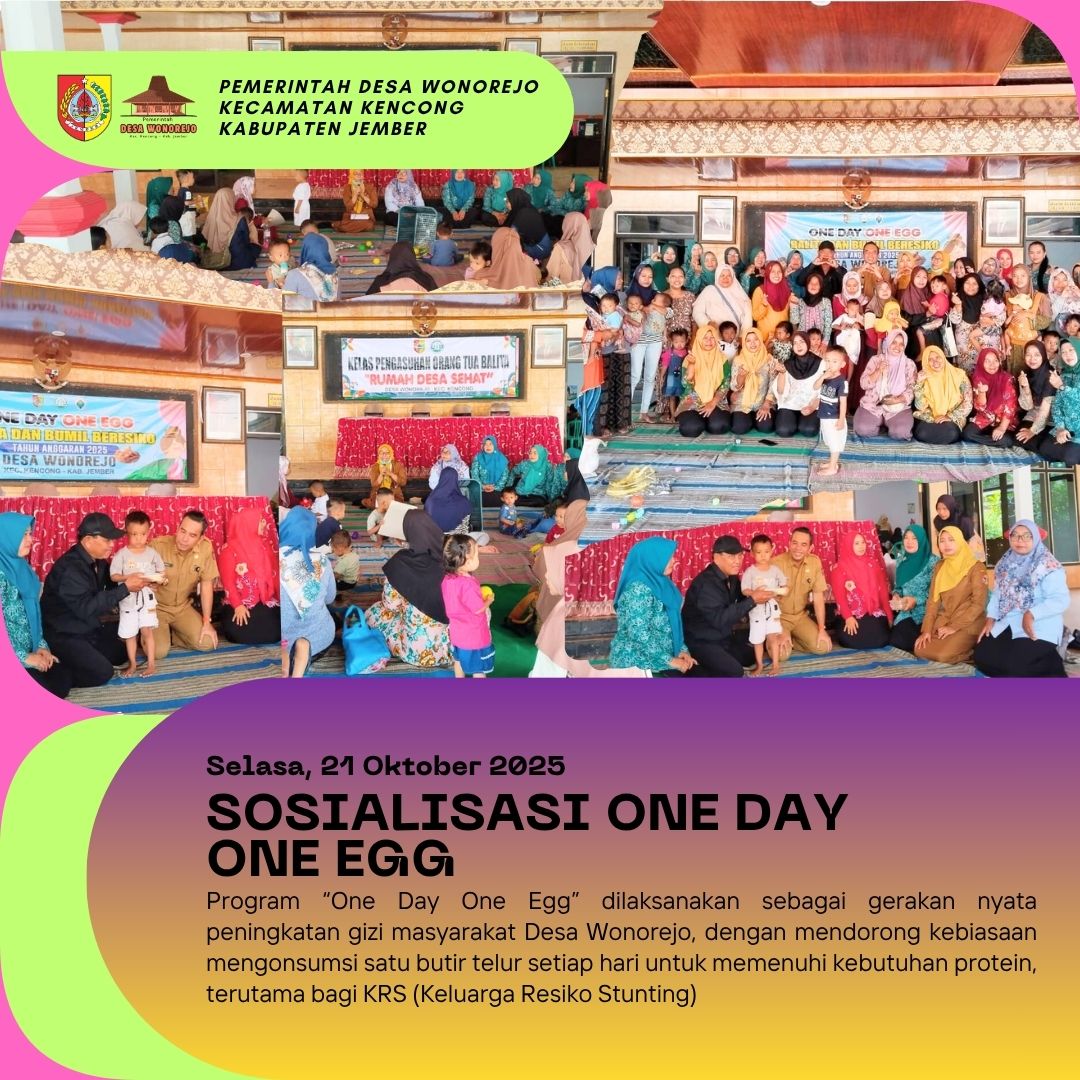 Kelas Pengasuhan Orang Tua Balita Dilanjutkan Acara One Day One Egg Untuk Balita dan Bumil Berisiko