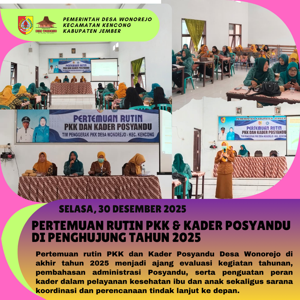 Pertemuan rutin PKK & Kader Posyandu di Akhir Tahun