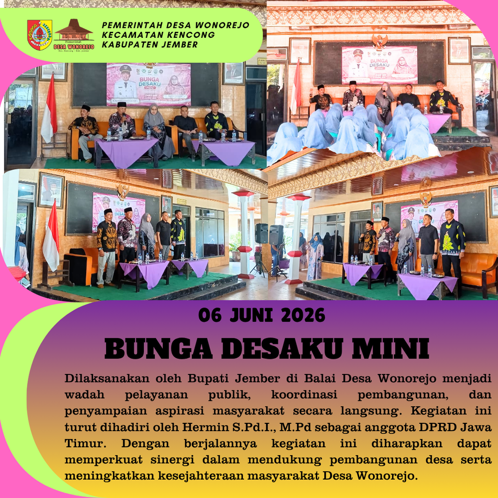 Serap Aspirasi Masyarakat, Bunga Desaku Mini Digelar di Desa Wonorejo
