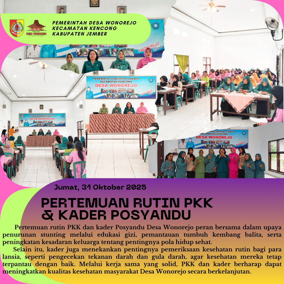 PERTEMUAN RUTIN PKK & KADER POSYANDU