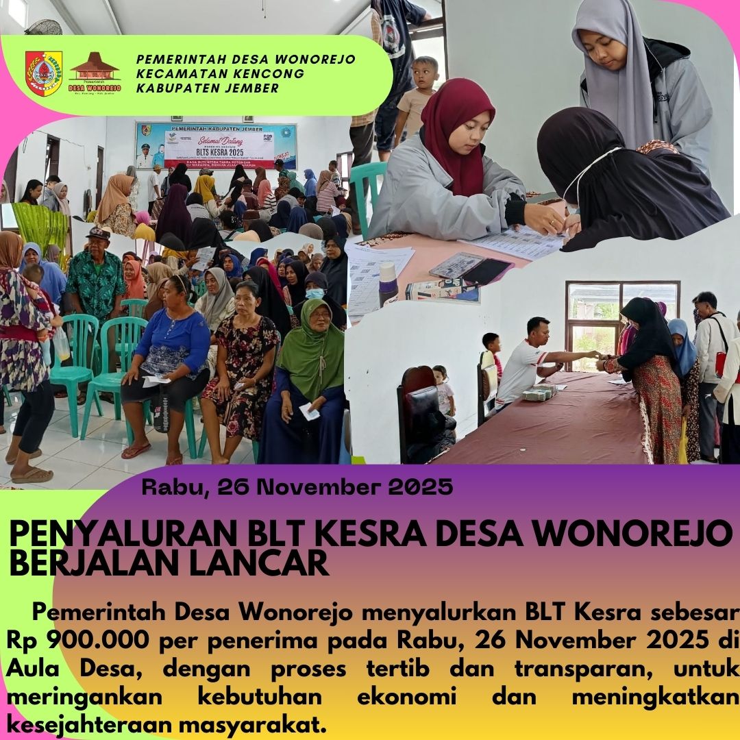 Penerima Manfaat BLT Kesra Desa Wonorejo